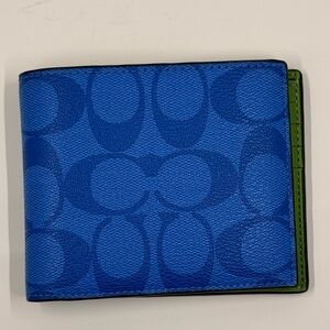 Coach Blue and Green Card Holder